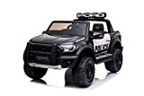 Mondial Toys Auto ELETTRICA per Bambini Ford Ranger Raptor Police 12V Pick UP 2 POSTI SEDILI in Pelle Telecomando 2.4G ...