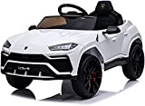 Mondial Toys Auto Macchina ELETTRICA Per Bambini 12V LAMBORGHINI URUS con Sedile in Pelle Cintura di Sicurezza A 3 Punti ...