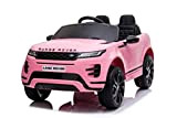 Mondial Toys Auto Macchina ELETTRICA per Bambini 12V Range Rover EVOQUE con Sedile in Pelle Cintura di Sicurezza A 5 ...