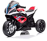 Mondial Toys Moto ELETTRICA HP4 Sport 3R triciclo per Bambini con Sedile in Pelle 12V (Rosso)