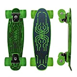 Mondo neonhype Toys-Skateboard Neon Hype-ruote poliuretano-pedana misura 55 x 15 verde-25259, Colore Verde, taglia unica, 25259