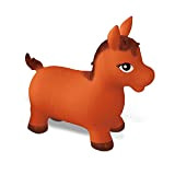Mondo- Ride ON Horse Toys cavalcabile per Bambini-Cavallo Gonfiabile da Cavalcare-Animale saltellante-Alta qualità-09689, Colore Marrone, 9689