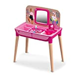 Mondo Toys - Barbie Make Up Studio - 40012, Tavolino Multi Funzione Studio/Gioco, Include 3 Blush, 3 Rossetti, 6 Ombretti, ...