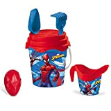 Mondo Toys Marvel Spiderman Bucket Set, Set Mare Renew Toys con Secchiello, Paletta, Rastrello, Setaccio, Formina, Annaffiatoio Inclusi, 18427