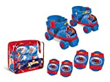 Mondo Toys - pattini a rotelle regolabili Spiderman Marvel per bambini - Taglia dal 22 al 29 - set completo ...