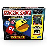 Monopoly Gioco Arcade Pac-Man; Gioco da tavolo monopolio per bambini dagli 8 anni in su; Include unità bancaria e arcade