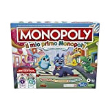 Monopoly - Il Mio Primo Monopoly, Gioco da Tavolo per Bambini dai 4 Anni in Su, Tabellone a 2 Facce, ...