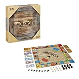 Monopoly Rustic, edizione speciale in legno, il classico dei giochi da tavolo, Esclusivo Amazon