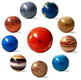 monshop Bouncy Ball Sistema Solare per Bambini, Palla Rimbalzante per Bambini, Sistema Solare Palline Rimbalzanti
