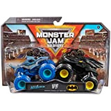 Monster Jam - Confezione da due originali Monster Jam con Batmobil vs. Megalodon – Autentici Monster Trucks in scala 1:64