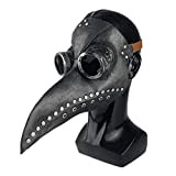 MOOLUNS Halloween Medico della Peste Mask - Maschera Naso Lungo Uccello Lattice, Halloween Costume Props Tatuaggi,003