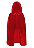 Moonlove Mantello per Halloween con cappuccio per bambini, 80 cm, motivo: Diavolo Vampiro Mago Diavolo, per ragazzi e ragazze, Costume ...