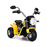 Moto Elettrica per Bambini 6V Moto Baby Luci (Giallo)