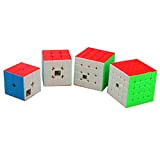 Moyu MoFangJiaoShi MFJS Pacchetto Cubo velocità Senza Adesivo 2x2 3x3 4x4 5x5 Cubo Magico Cubing Classroom Smooth Puzzle Cubo Set ...