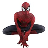 MRLTOP Spiderman Costume Cosplay 3D Zentai Tuta Intera Halloween Adulto/Bambini Stile 3D,Adulto-L/165-170cm