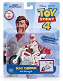 MTW Toys Action Figure di Disney Pixar Toy Story 4 – Stuntman Canuck sulla Sua Boom Bike, con Funzione di ...