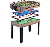 Multi-Function 4 in 1 Steady Combo Game Table Hockey Table Soccer Foosball Table Pool Table Table Tennis Table Tabletop Air ...