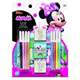 Multiprint Blister 2 Timbri per Bambini Disney Minnie, 100% Made in Italy, Set Timbrini Bimbi Personalizzati, in Legno e Gomma ...
