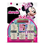 Multiprint Blister 5 Timbri per Bambini Disney Minnie Topolina, 100% Made in Italy, Set Timbrini Bimbi Personalizzati, in Legno e ...