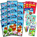 Muppet Babies - Confezione da 12 confezioni da gioco con adesivi, libri da colorare e pastelli (Muppet Babies Party Supplies)