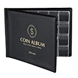 MUROAD 240 album per monete, monete euro per monete, album e monete, collezione (nero)