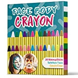MUSCCCM Matite Trucco, 28 Colori del Corpo del Viso Body Painting Kit per Bambini Sicuro e Non Tossico per Colorazioni ...