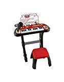 Music Star - Tastiera Musicale con Gambe, Microfono e Sgabello per Bambino - Smart Keyboard Tastiera 24 Tasti - 24 ...