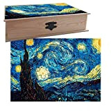 My Custom Style Puzzle Rettangolare#Arte-Notte Stellata, Van Gogh#48pz.20x29 + Box Legno