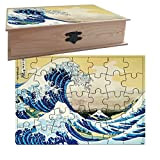 My Custom Style Puzzle Rettangolare#Arte-Onda Kanagawa, Katsushika Hokusai#192pz.20x29 + Box Legno