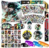 My Hero Academia Set regalo federa, 1 federe MHA, 30 carte Lomo, 12 adesivi, 4 braccialetti, 2 badge anime, 1 ...