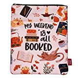 My Weekend is All Booked, custodia per libro con cerniera e tasca frontale, copertina per libro in brossura, 23 x ...