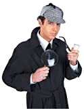 MyPartyShirt Kit Detective Sherlock Holmes Cappello Tubo Lente d'Ingrandimento Zampa di Gallina cap Costume