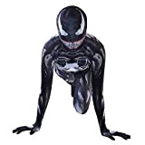 MYYLY Venom Cosplay Tuta Bambino Spiderman Costume Ragazza Supereroe Tuta Adulto Halloween Natale Giocattolo Tutine Bambino Collant Carnival Party Body,Black-Kids ...