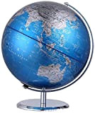 MZXUN. Esplorare Il Mondo fluttuante Globe World Map Blue Earth Globe Rotazione,Creativo Compleanno/Natale/Anniversario/educativi Regali di Modello 8 Pollici