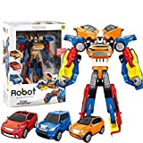 NA Giocattoli Robot per Deformazione Auto,3in1 Bambini Trasformazione Tobot Tobot Figure Giocattolo Giocattolo Cartoon Animazione Modello Set Compleanni Regalo -11" ...