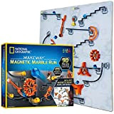 NATIONAL GEOGRAPHIC Magnetic Marble Run - 90-Piece STEM Building Set for Kids & Adults with Magnetic Track & Trick Pieces, ...