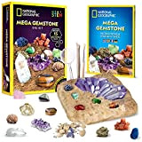 National Geographic Mega Gemstone Dig Kit – Dig Up 15 Real Gems with this Excavation Kit, STEM Science Educational Toys ...