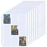 NATUCE 450 Foglio Raccoglitore Carte per Pokémon, 50 Pages Trasparente Porta Carte per Raccoglitore di Schede Card Binder Card Storage ...