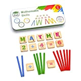 Natureich Matematica Montessori ABC Giocattoli Scatola in Legno Metallo per Conservare Numeri Imparare Racchette 1x1 A partire dai 3 anni ...
