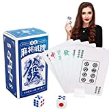 NAZHUA Set di Carte da Gioco Mahjong, Mahjong di Carta Mahjong, Solitario Portatile Mahjong, Carte da Gioco da Poker Mahjong, ...
