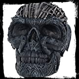 Nemesis Now Sword Skull - Statuetta in resina, 18,5 cm, colore: Nero