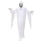 NET TOYS Costume Fantasma per Bambini Bianco Travestimento Scream - 6 - 8 Anni