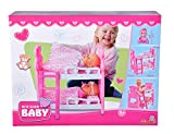 New Born - Letto a castello per bambole, con 2 cuscini e coperta per tutte le bambole da 30 cm, ...