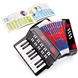 New Classic Toys Accordion Black with Music Book, Multicolore, Fisarmonica nera, 10057