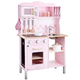New Classic Toys Kitchenette-Modern-Electric Cooking-Pink, Colore Rosa, 11067