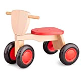 New Classic Toys- Wooden Trike-Road Sta Triciclo, Colore (Red), Rosso, 11420