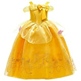 New front Vestito da Principessa Belle Vestito Belle Bambina con Accessori Vestito Elegante Bambina per Festa di Lusso Halloween Compleanno ...