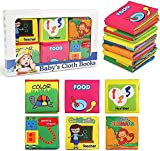 NEWSTYLE Libri di Stoffa per Neonati,Libro Stoffa Baby Senses Libro Cognition Libri Tessuto Libro Bambino in Tessuto da 6 Pezzi ...