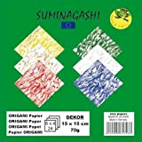 Nice Papers - Carta colorata da origami "Suminagashi", 24 fogli assortiti
