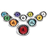 Ninja anello 10 Pezzi set Incartato con rosso Nube anelli Naruto Anime Anello di Metallo per la Decorazione Uchiha Itachi ...